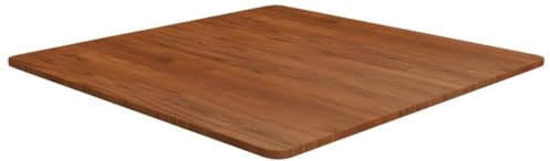 vidaXL Piano Tavolo Quadrato Marrone Scuro 80x80x1,5cm Rovere Trattato