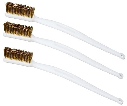 3 Pcs spazzola ottone,Mini Spazzola Metallico,per Pulire Resti di Saldature Ruggine e Ugelli di Stampante 3D per la Pulizia di Vernice, Grasso Sporco, Ruggine, Sporco, Polvere
