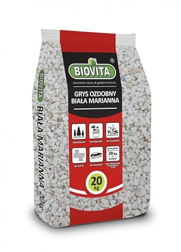 BIOVITA Gravier décoratif blanc 8-16 mm 20 kg