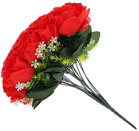 KITANDOVE Bouquet Di Fiori Artificiali Per Cimitero Con Colorate Decorazione Per Funerali e Commemorazioni Fiori Eterni Senza Scolorimento Per Memoriali e Attività Di Lutto