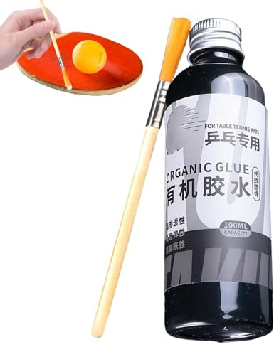 Tischtennisschläger Kleber-Set - Pingpang Kleber mit Spezialpinsel | Tischtennisschläger Cleaner 100ml mit Pinsel, Tischtennisschläger, s