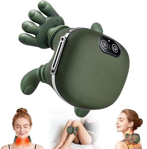 Nackenmassagegerät Elektrisch mit Wärme, 4D-Massagegerät | Drei Knetmodi Und Zwei Wärmeeinstellungen Zur Tiefen Lockerung,Weihnachtsgeschenke,Geschenk Für Männer