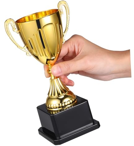 Gatuida Trophée d'or comme Trophée De La Coupe des Vainqueurs Mini Coupe Trophée Récompenses Trophées Nombre Trophée De La Musique pour Faire La Fête Coupes De Récompense Gagnant Plastique