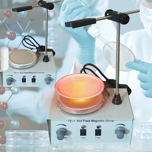 Agitateur Magnétique, Plaque Chauffante Laboratoire Agitateur Magnétique équipement 300W Avec Plaque Chauffante 0-2200 Tr/Min Avec Support Pour Mélanger Liquides Dans Le Laboratoire Tige D'agitation
