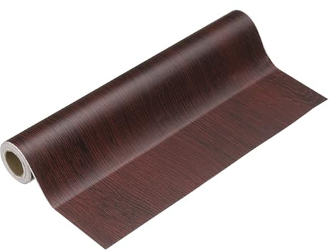 sourcing map Papel tapiz de grano de madera de 12 pulgadas x 16.4 pies, PVC, autoadhesivo, marco texturizado, impermeable, papel tapiz decorativo para pared, para suelo, puerta, mesa, gabinetes