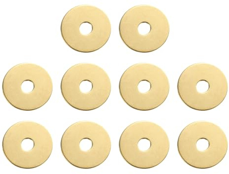 QUARKZMAN 10 Pcs Placa Posterior Para Tiradores Gabinete 0.94 Latón | Forma Redonda Arandelas Placa Posterior Decoración Clásica Para Muebles Junta Para Gabinete Cajones Puertas