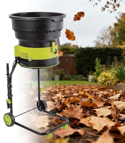 QianCruxtacy Trituradora De Hojas Eléctrica De 2500 W, Trituradora De Compost, Astilladora Eléctrica De Hojas, 8000 RPM, Herramienta De Limpieza De Jardín, Limpieza De Jardín RD10