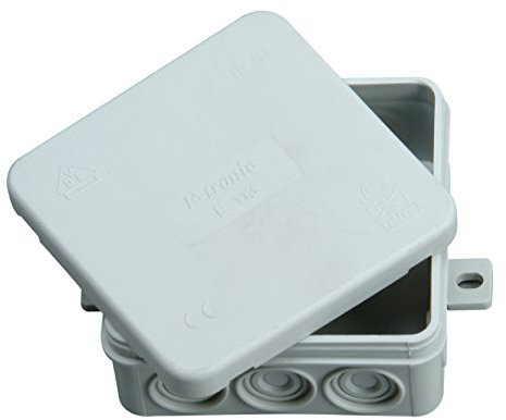 Kopp 347104001, Scatola di derivazione per Ambienti umidi, Senza morsettiera, Grigio, 85 x 85 x 40 mm