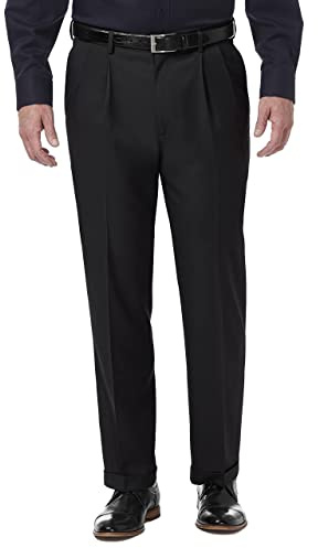 Haggar Hd00651 - Pantalon - Coupe Classique, plissé sur Le Devant, Jambe Droite - Homme