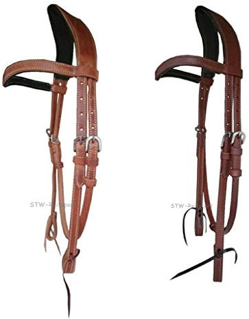 Western Imports Anatomically Shaped Harness Headstall (dunkel geölt)