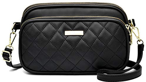 SiMYEER Stilvolle Umhängetasche, Umhängetasche, Geldbörsen für Damen, kleine Damen-Handtaschen, Kuriertaschen, 1-2, Schwarz