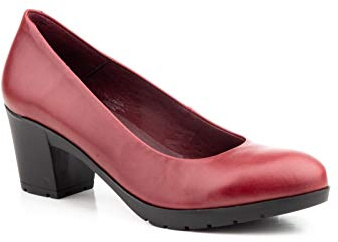 Damen Pumps elegant und bequem Flacher oder Keilabsatz aus Leder oder Lack Weite H, vegan oder zweifarbig Niedrige Absatzschuhe für Herbst, Büro oder Oktoberfest