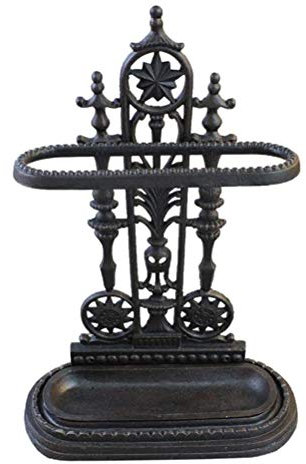 Paragüeros Hierro Forjado Paraguas Retro De Soporte, Almacenamiento Decorativo Estante En Pasillo De Entrada, con Bandeja De Goteo Desmontable, For La Familia del Hotel Oficina, 42.5x18x60cm