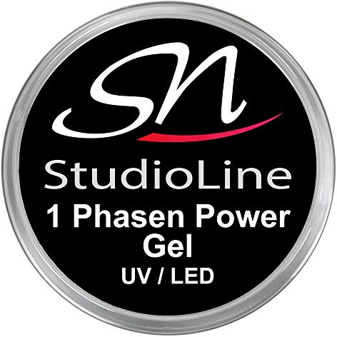 SN Nageldesign 1 Phasen Power Gel für Gelnägel Nägel 3 in 1 UV Gel LED Nagelgel klar mittelviskos 15ml