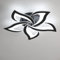 Riserva Mordern LED Ceiling Light, 60W 6500LM LED Ceiling Lights Cool White 6500K, Creative Petals Design, Acrylic Chandelier for Living Room Bedroom Dining Room