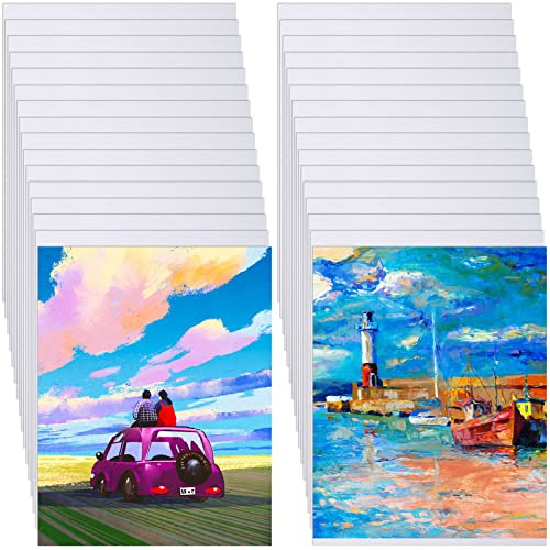 36 Stück Sublimations-Rohlinge für Bilderrahmen, 21.9x27.9 cm, doppelseitig, Sublimationsdruck, bedruckbare Tintenstrahl-Leinwand-Pads, Wärmeübertragung, Leinwand, Hintergründe, Bastelarbeiten