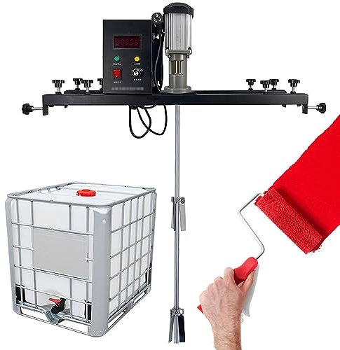 Kommerzielle Maschine, 980 W IBC-Rührwerk, 1000 ml elektrische Tankmischermaschine mit klappbarem Propeller und verstellbarem Stützaufhänger, Farbmischausrüstung für Tintenlöser-Rü