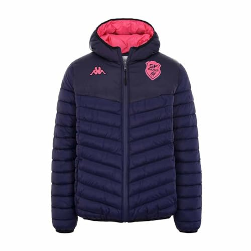 Kappa - Chaqueta de plumas doccio estadio francés Paris Rugby para hombre, color, Azul marino, rosa, XXL