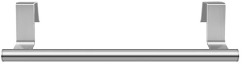 1 paquete de 36 cm Toallero sin necesidad de taladrar, estante de almacenamiento, toallero de acero inoxidable, toallero de cocina para colgar, para baño, cocina, cajones, puertas de armario, plata,