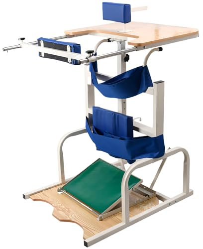 AITEKODVG Rehabilitations-Stehgestell, Stand-Rehabilitationsgerät für untere Gliedmaßen, höhenverstellbare Gehhilfe, Gehhilfe für Behinderte, Rehabilitationstraining für Schlaganfall-Hemiplegie,Weiß