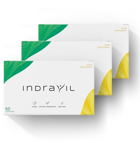 INDRAVIL La fórmula DUO original 2024 Apoya el cuerpo con polvo de espirulina, polvo de inulina, Garcinia Cambogia, L-carnitina, L-arginina y zinc, 180 cápsulas (3 paquetes)