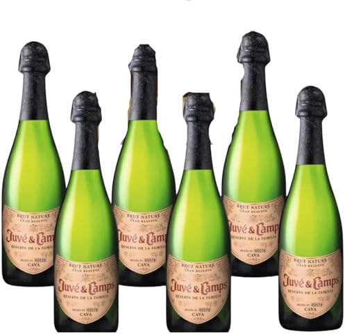 Juvé & Camps Reserva de la Familia Brut Nature - Cava Premium - Ideal para Celebrar con los Tuyos | Sabor Irresistible | Pack 6 Botellas 75cl