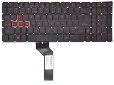 Table-King Clavier de rechange rétroéclairé avec distribution américaine pour Acer Nitro 5 AN515-31 AN515-41 AN515-42 AN515-51 AN515-52 AN515-53 AN515-53-55G9