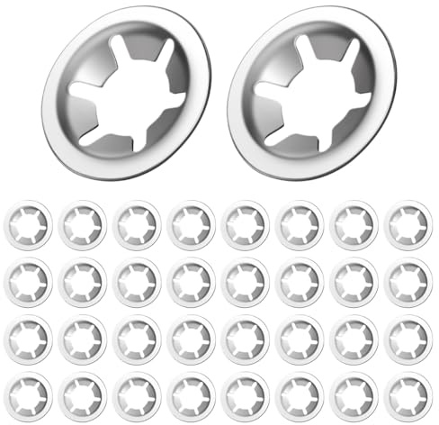 BOUMVID Rondelle di Fissaggio M10 x 20mm, 40 Pezzi Rondelle di Bloccaggio Sicurezza con Dente Interno, Rondella di Bloccaggio Lock, Acciaio Inossidabile 304 Rondella a Forma di Stella