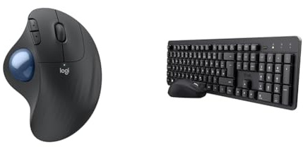 Logitech Ergo M575S kabellose & Trust Ymo II Leise Tastatur Maus