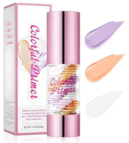 Primer a 3 colori – Base correttiva per il trucco – Bilanciamento del colore & Affinamento dei pori in uno