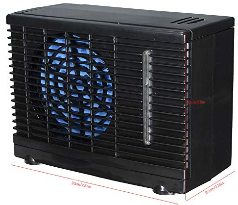 CFTGIW Condizionatore di Auto Portatile 24 V Condizionatore di Raffreddamento Fento Evaporativo per Auto Truck Cash Casa di Calciatore V Progettato Cooler per Seasons. Fresco può Temperature e (BLACK)