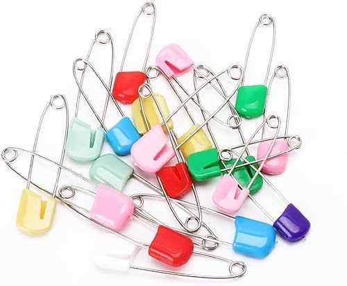 20 Stück mehrfarbige Windelnadeln für Babys, Kleinkinder, Sicherheitsnadeln, bunte Sicherheitsnadeln, strapazierfähig, 5,1 cm Windelnadeln und Verschlüsse