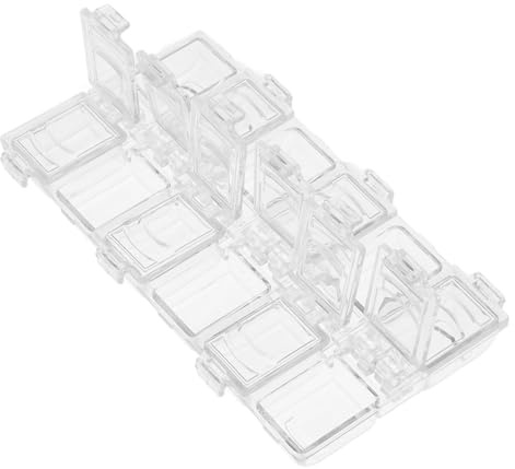 VICASKY Scatola Trasparente in Acrilico con Scomparti Indipendenti Organizer per Accessori Unghie e Gioielli Contenitore Resistente per Piccoli Oggetti per Smistamento e Visibilità