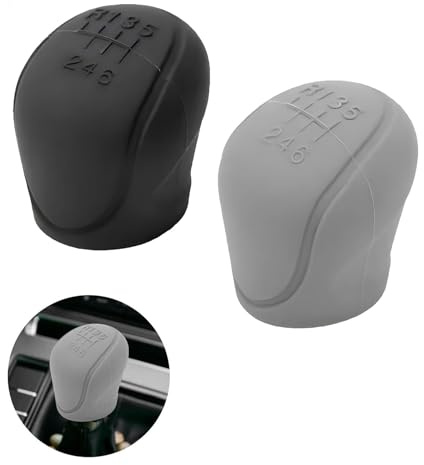 XinYangMao 2 Piezas Funda para Pomo de Cambios de Coche, Cubierta de Silicona Antideslizante Universal, Protector Adherente para Palanca de Marchas, Fácil Instalación y Limpieza