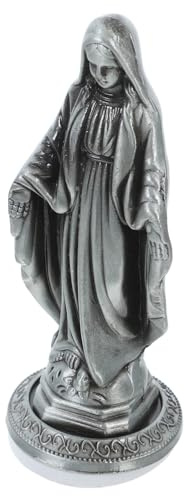 TOYANDONA Statua Di Maria in Lega Design Vintage Retrò Decorazione Religiosa Per Interni Di Casa e Auto Scultura Classica Per Casa e Articoli Da Scrivania