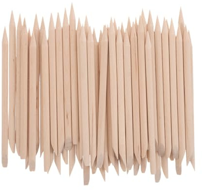 HEALEEP 200pièces Bâtonnets Bois pour Ongles Repousse-cuticules Double Extrémité Outils de Manucure et Pédicure Dissolvant pour Vernis à Ongles Soins à Domicile et Spa