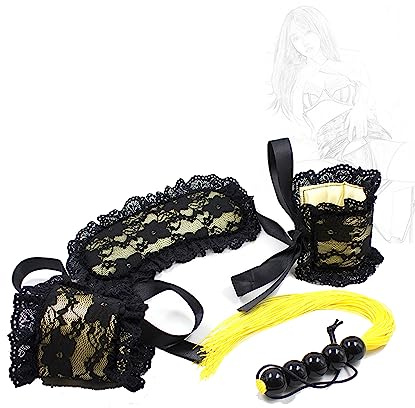 JiXGzAo BDSM Bondage Set Handschellen Augenmaske Peitschen SM Bondage Sets Verstellbar Extrem Bondage Kit Rollenspiele Sexspielzeug Fetisch Sexspielzeug For Frauen Männer