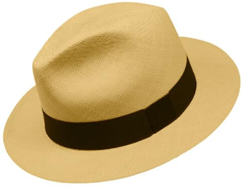 Gamboa Panama-hatt för män och kvinnor Fedora-hattar för män och kvinnor borsalino och spelare halmhattar sol och strandhattar brun, Brun, M