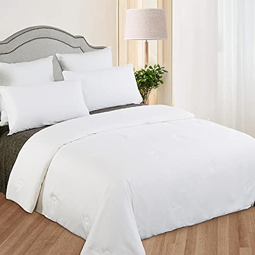 LilySilk All Season Silk Comforter/Duvet/Quilt, 100% Silk Floss Filling with 100% Cotton Cover Queen(87x90 Inch,Silk Weight:1.75kg)