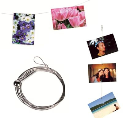 Out of the blue 76/3046 Metall-Fotodraht mit 12 Magneten, circa 190 cm x 1,2 mm