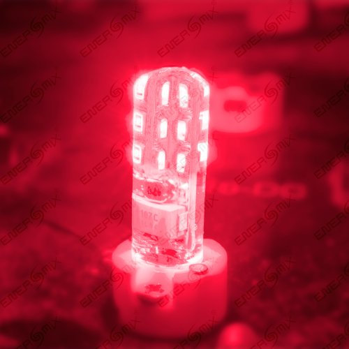 G4 LED Lampe (SMD) Spot - Silikonüberzogen, kein Glas! **Rot** // geht nicht kaputt, bei drücken oder herunterfallen 12v 1.5w