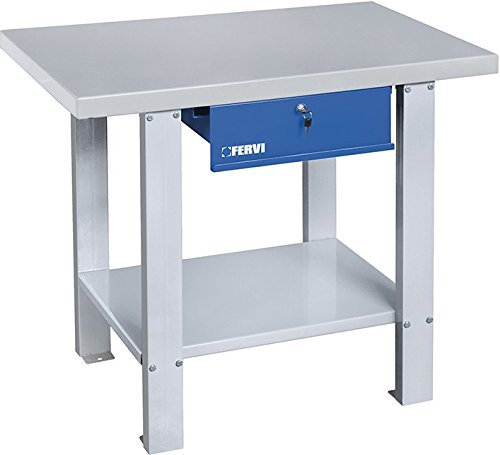 Banco de trabajo (Kit de montaje con Piano de chapa y cajón con llave Fervi B015/10