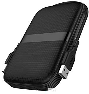 Disque dur externe HDD 2,5 4 To/2 To/1 To, USB 3.2 Gen 1 en métal de sauvegarde portable, convient pour PC, ordinateur de bureau, ordinateur portable, MacBook, Xbox One, PS4, Smart TV (4 To, Noir)