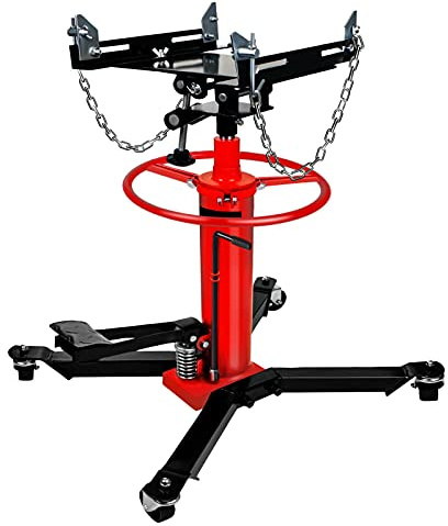 ERfairdeal Hydraulic Transmission Jack, 34 - 70 Adjustable Height Telescoping Transmission Hydraulic Garage/Shop 1100 lbs/ 0.5 Ton 2 Stage Hydraulic 360° Swivel Wheel Lift Hoist for Car Lift (Red)