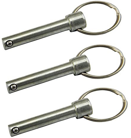 UP100 Lot de 10 goupilles sphériques à dégagement rapide avec extrémité sphérique à ressort 6 mm 8 mm 10 mm (6 x 32 mm)