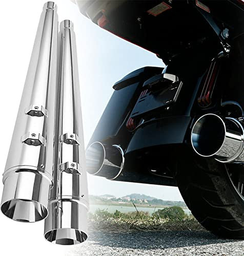 Motorrad 4 Megaphon Slip-On Schalldämpfer Auspuff Für Harley Bagger Touring Electra Glide Road King 1995 96 97 98 99 2000 01 02 03 04 05 06 07 08 09 10 11 12 13 14 15 16 Schmücken
