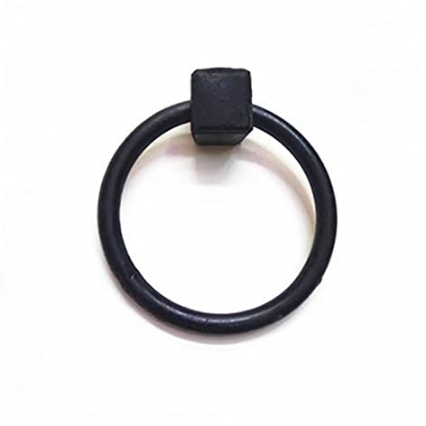 Gusseisen Antike Türklopfer Ziehen Hand Tür Reifengriff Alte ELM Tür Eisen Türklopfer Erhöhung Verdickung Eisenring (Color : Black, Size : 6mm)