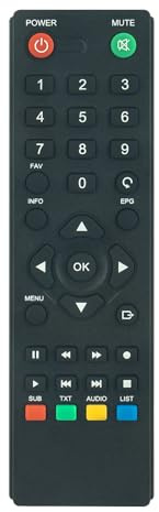 AULCMEET Nuovo telecomando sostitutivo adatto per fit for Strong Digital Terrestrial HD Receiver SRT 8213 DVB-T2