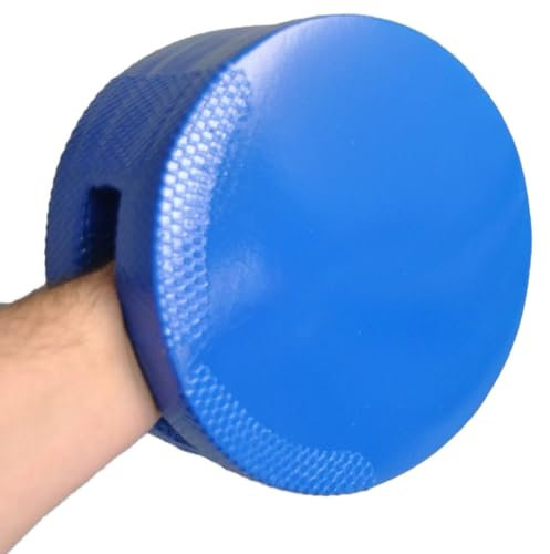 TEKKA BUDO Patte d'ours Soft Double - Ronde 20 cm - Double face souple - Mousse bleue