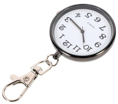 SAFIGLE Nurse Pocket Watch with Large Dial, Zinc Alloy Material and Quartz Movement, Featuring Key Buckle Design, for Occasions, Nursing Students and Elderly, Hanging Nurse Watch